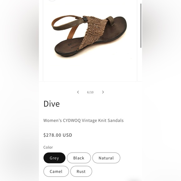 Cydwoq toe ring ankle strap taupe gray Brown woven Leather Sandals - Picture 3 of 14